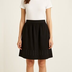 Women's DKNY Skirt, Size 0, Black Beaded Full NwT